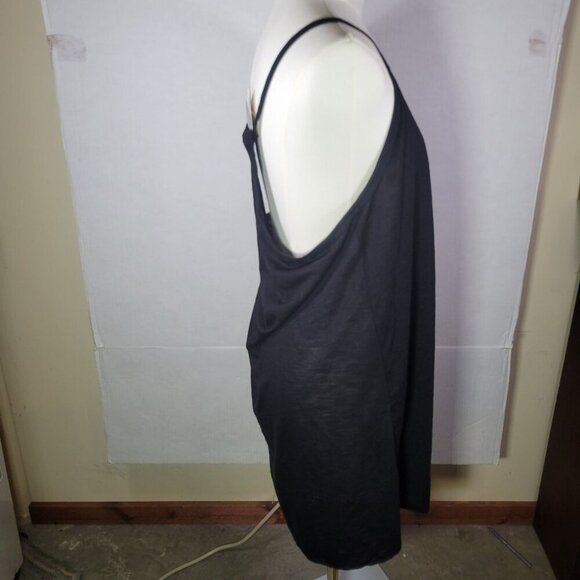 Miken Women Black Sleeveless V-Neck Knotted Hem Coverup Dress Size L - Picture 8 of 8